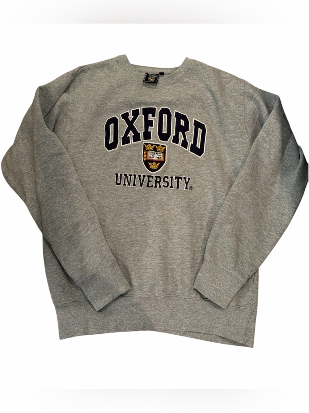 Russell Athletic Grey Oxford University Crewneck Sweatshirt